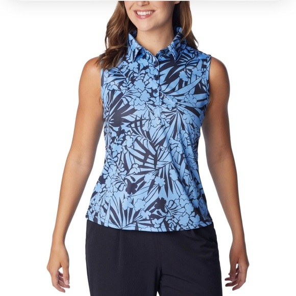 Columbia Women's Super Tidal Tee Sleeveless Polo - Picture 1 of 7
